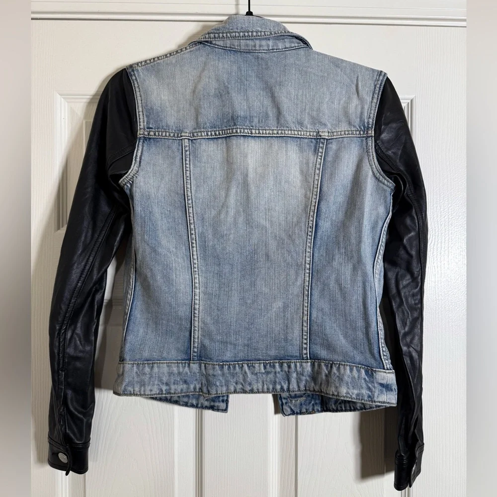 Talula Denim Jacket with Leather Sleeves - Picture 2 of 4